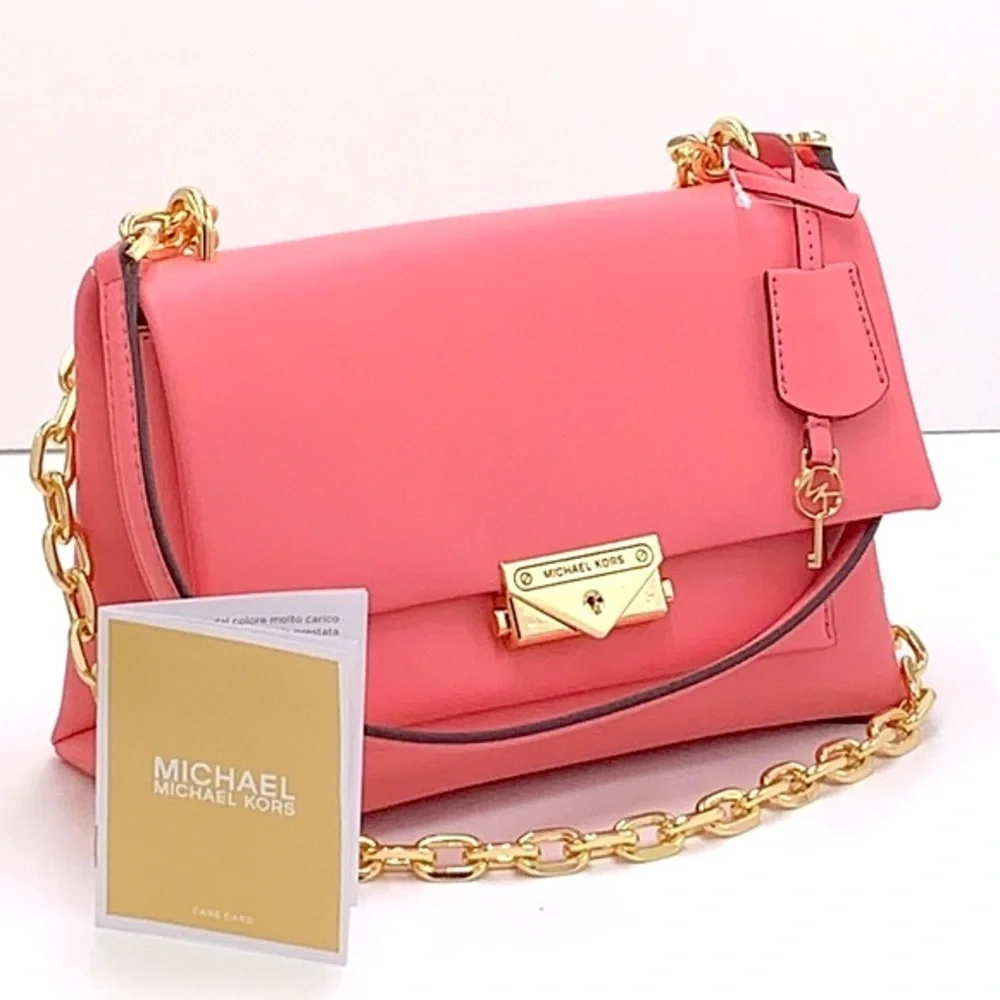 MICHAEL KORS Cece Medium Faux Leather PKT Shoulder Satchel Crossbody Bag NWT